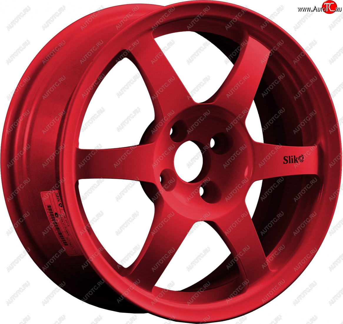 9 849 р. Кованый диск Slik Classik 6.5x16 (Candy красный)   (Цвет: Candy красный)  с доставкой в г. Майкоп
