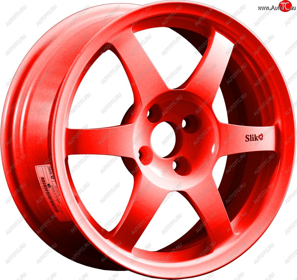 9 849 р. Кованый диск Slik Classik 6.5x16 (RAL 3026 ярко-алый)   (Цвет: RAL 3026 ярко-алый)  с доставкой в г. Майкоп