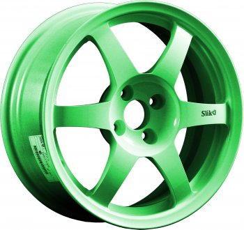 Кованый диск Slik Classik 6.5x16 (RAL 6038 ярко-зеленый)  (Цвет: RAL 6038 ярко-зеленый)