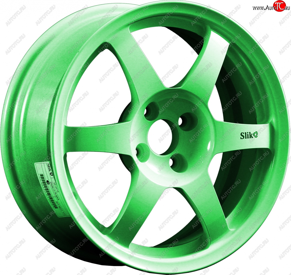 9 849 р. Кованый диск Slik Classik 6.5x16 (RAL 6038 ярко-зеленый)   (Цвет: RAL 6038 ярко-зеленый)  с доставкой в г. Майкоп