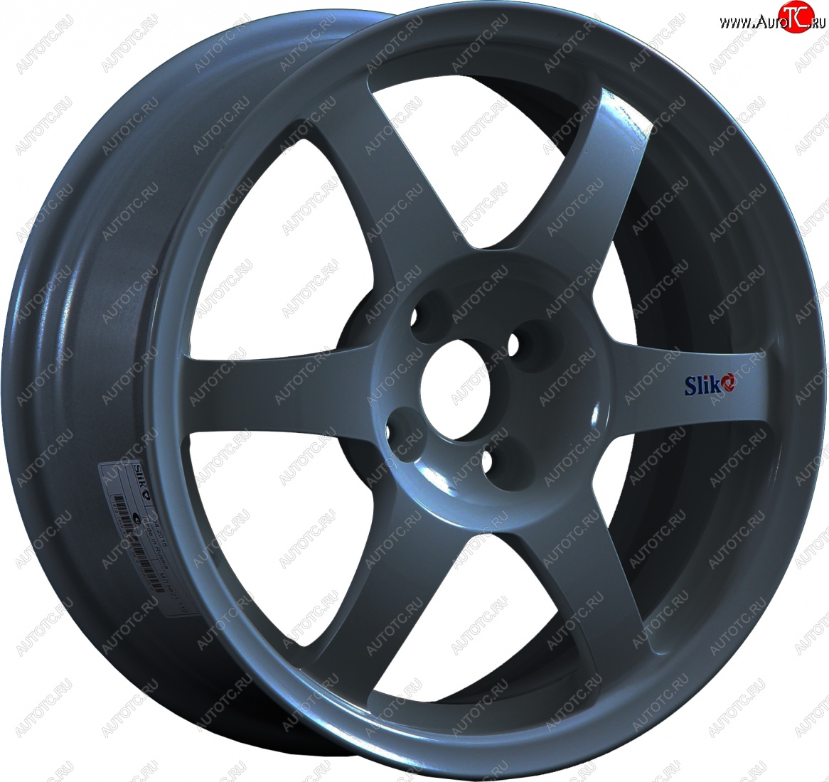 9 849 р. Кованый диск Slik Classik 6.5x16 (Металлик графит глянцевый)   (Цвет: Металлик графит глянцевый)  с доставкой в г. Майкоп