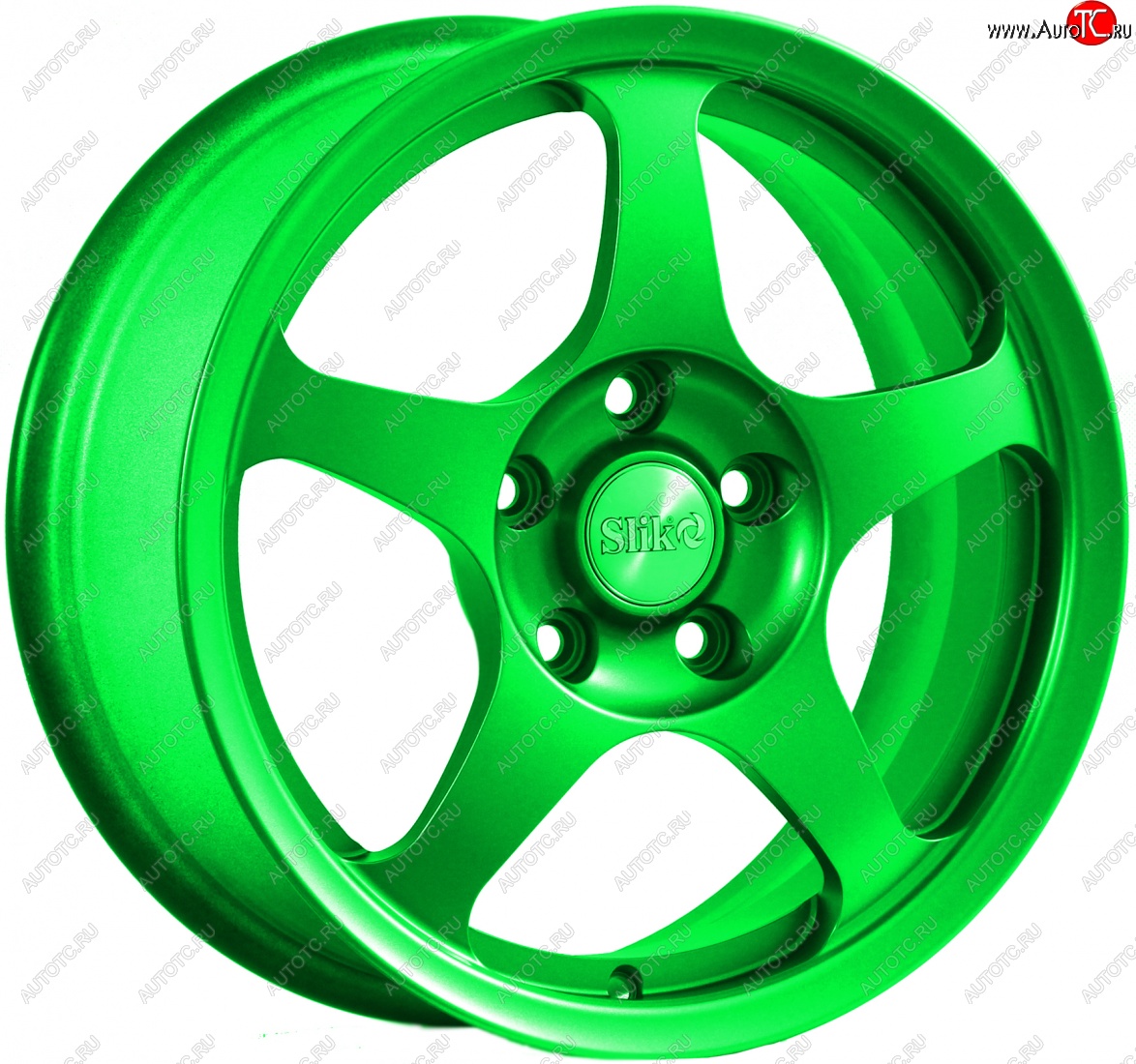 10 999 р. Кованый диск Slik classik R16x6.5 (RAL 6038 ярко зеленый) 6.5x16   (Цвет: RAL 6038 ярко зеленый)  с доставкой в г. Майкоп