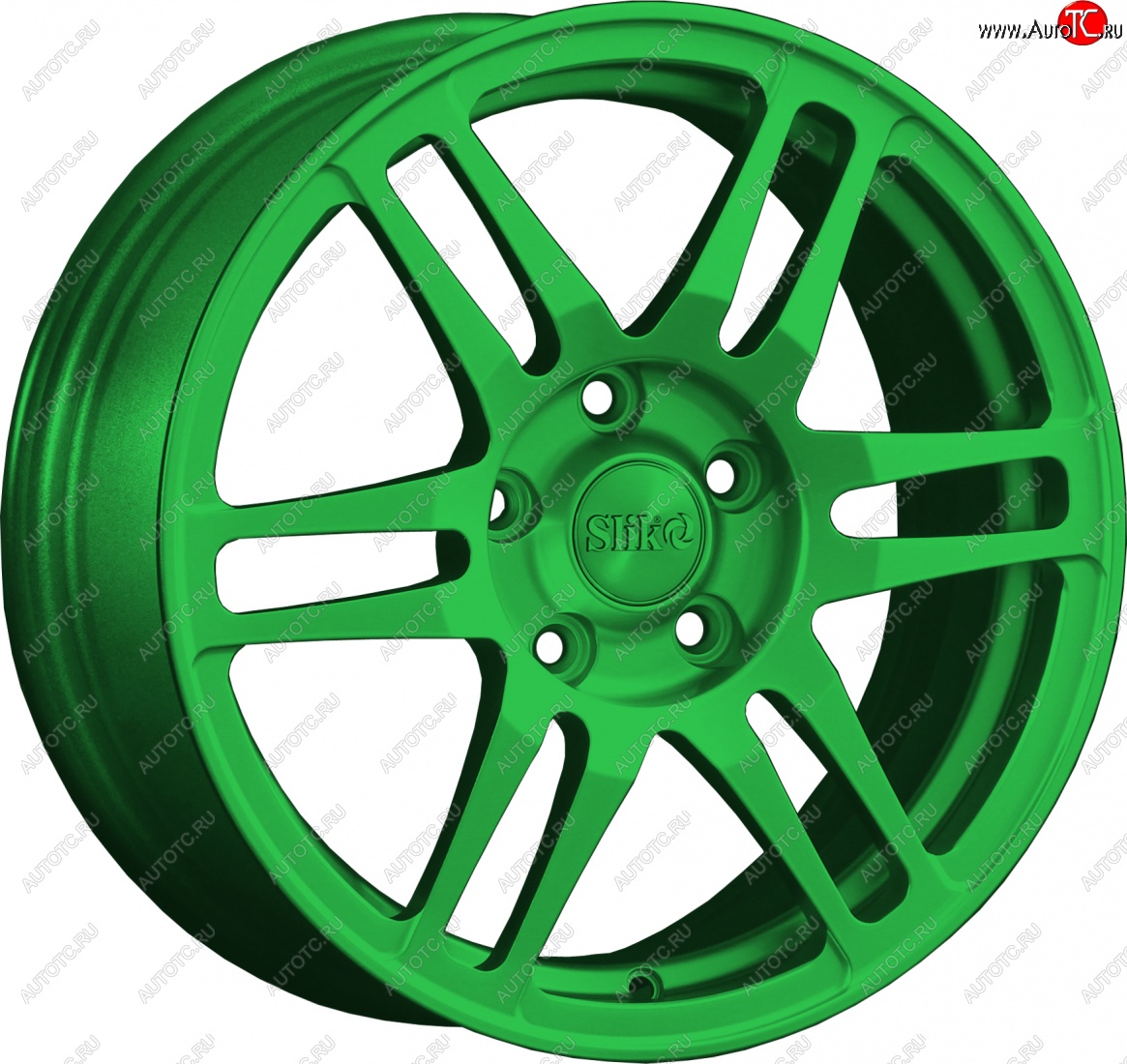 12 949 р. Кованый диск Slik classik R16x6.5 Зеленый (GREEN) 6.5x16   (Цвет: GREEN)  с доставкой в г. Майкоп