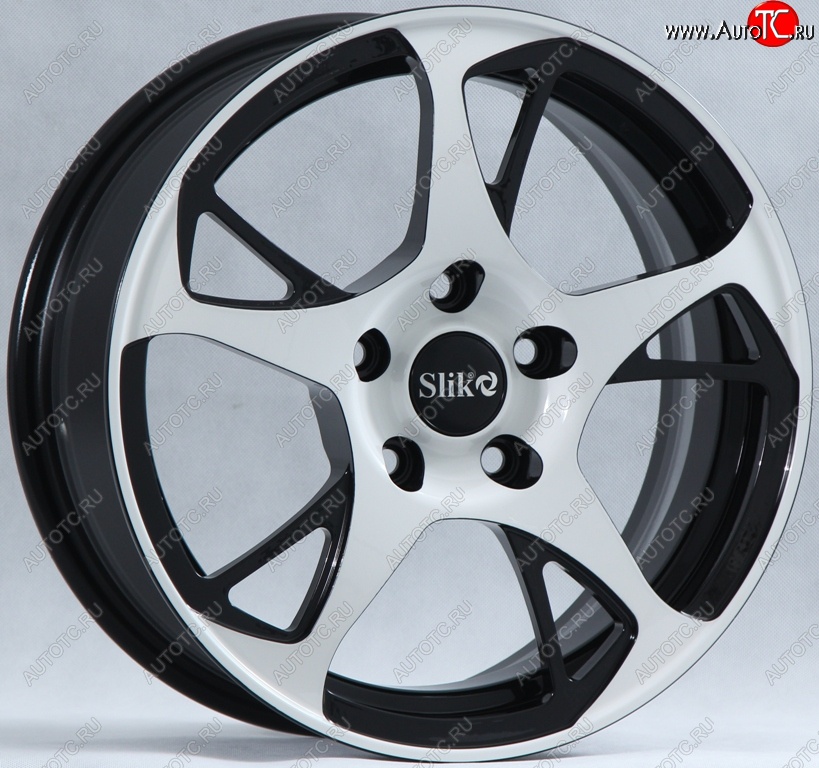 10 999 р. Кованый диск Slik classik R16x6.5 Черный глянцевый с белой лицевой поверхностью (BKFW) 6.5x16   (Цвет: BKFW)  с доставкой в г. Майкоп