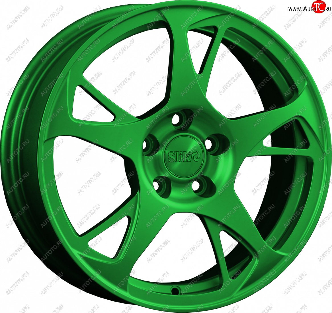 10 999 р. Кованый диск Slik classik R16x6.5 Зеленый (GREEN) 6.5x16   (Цвет: GREEN)  с доставкой в г. Майкоп