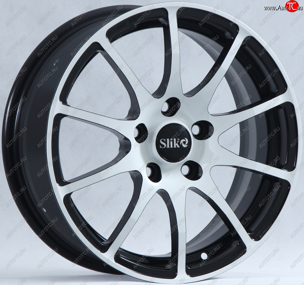 18 999 р. Кованый диск Slik classik R16x6.5 Черный глянцевый с белой лицевой поверхностью (BKFW) 6.5x16   (Цвет: BKFW)  с доставкой в г. Майкоп