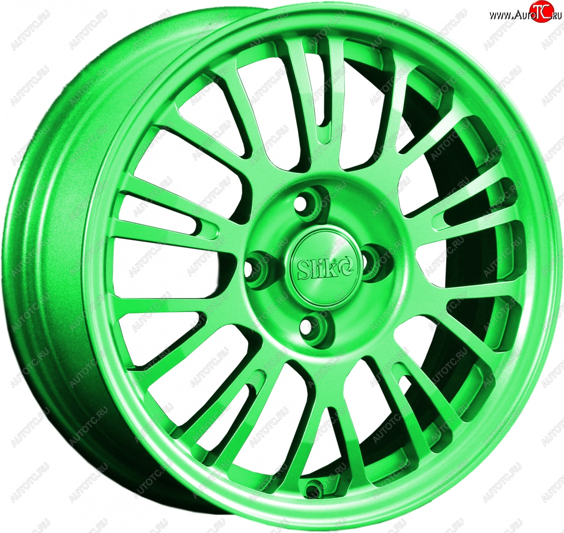 14 799 р. Кованый диск Slik Classik 6x15 (RAL 6038 ярко-зеленый)   (Цвет: RAL 6038 ярко-зеленый)  с доставкой в г. Майкоп