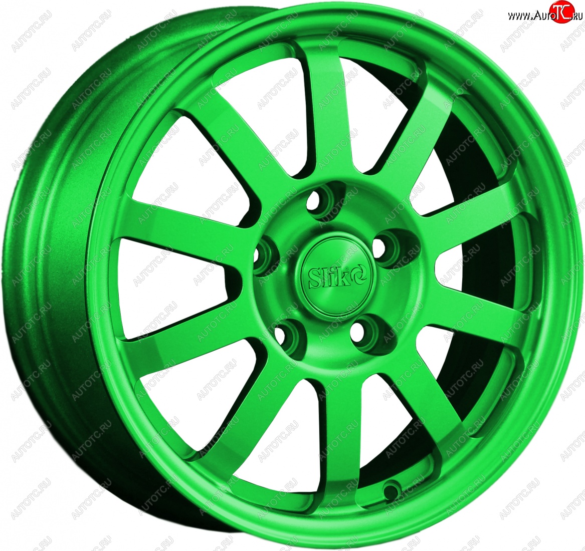 11 399 р. Кованый диск Slik Classik 6x15 (RAL 6038 ярко-зеленый)   (Цвет: RAL 6038 ярко-зеленый)  с доставкой в г. Майкоп