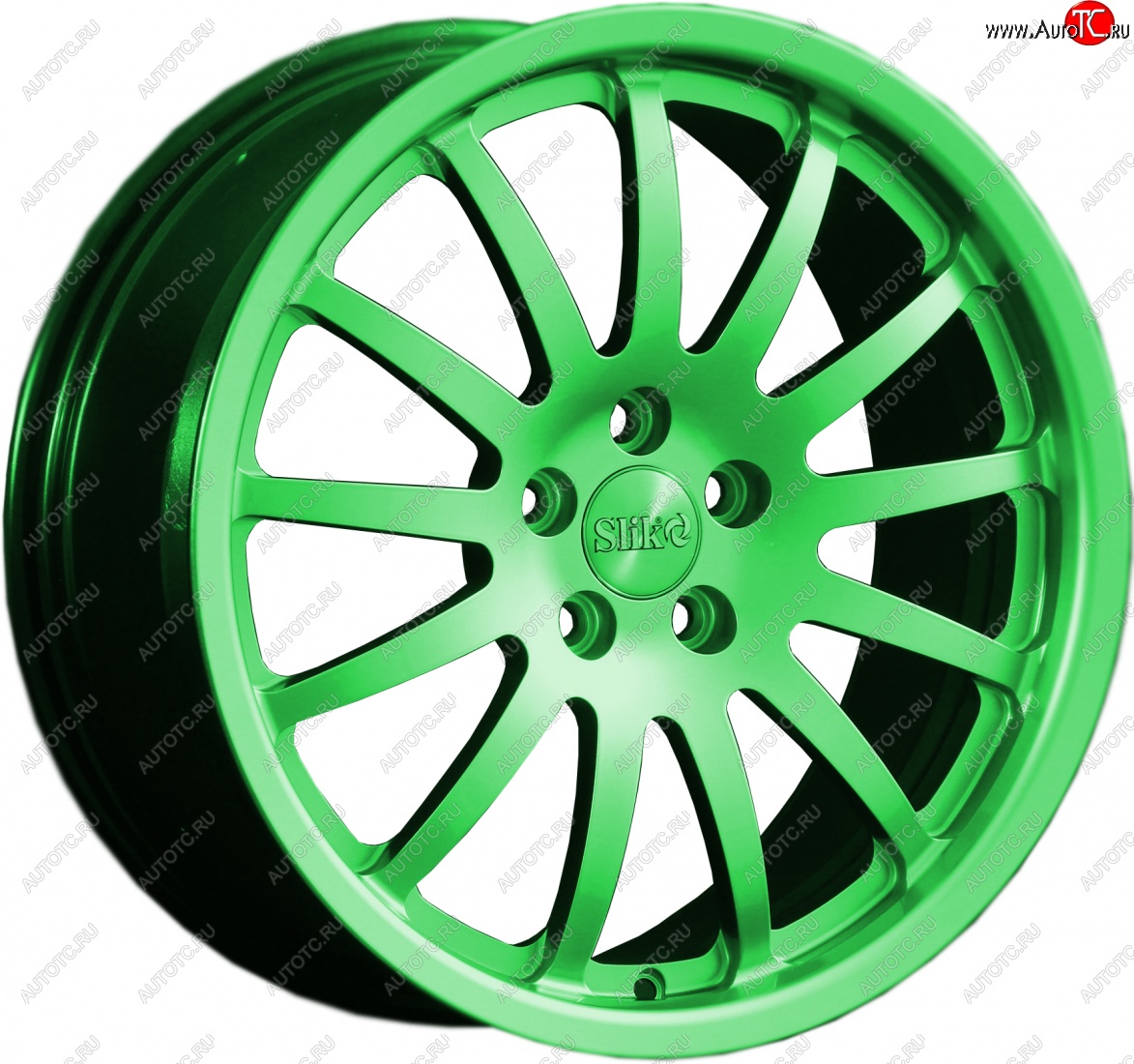 14 599 р. Кованый диск Slik classik R17x7.5 RAL 6038 ярко зеленый (6038) 7.5x17   (Цвет: 6038)  с доставкой в г. Майкоп