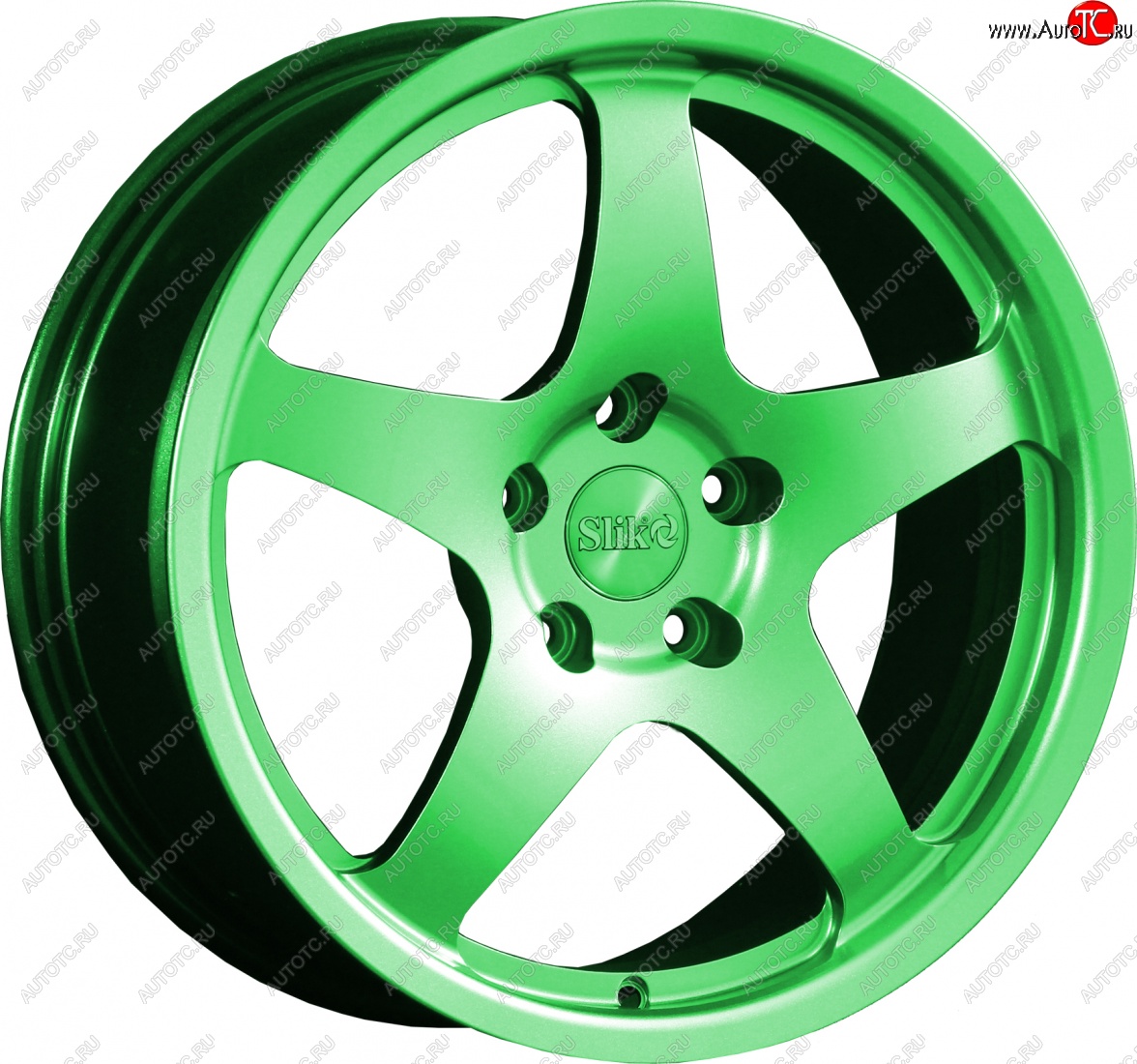 25 599 р. Кованый диск Slik classik R17x7.5 RAL 6038 ярко зеленый (6038) 7.5x17   (Цвет: 6038)  с доставкой в г. Майкоп