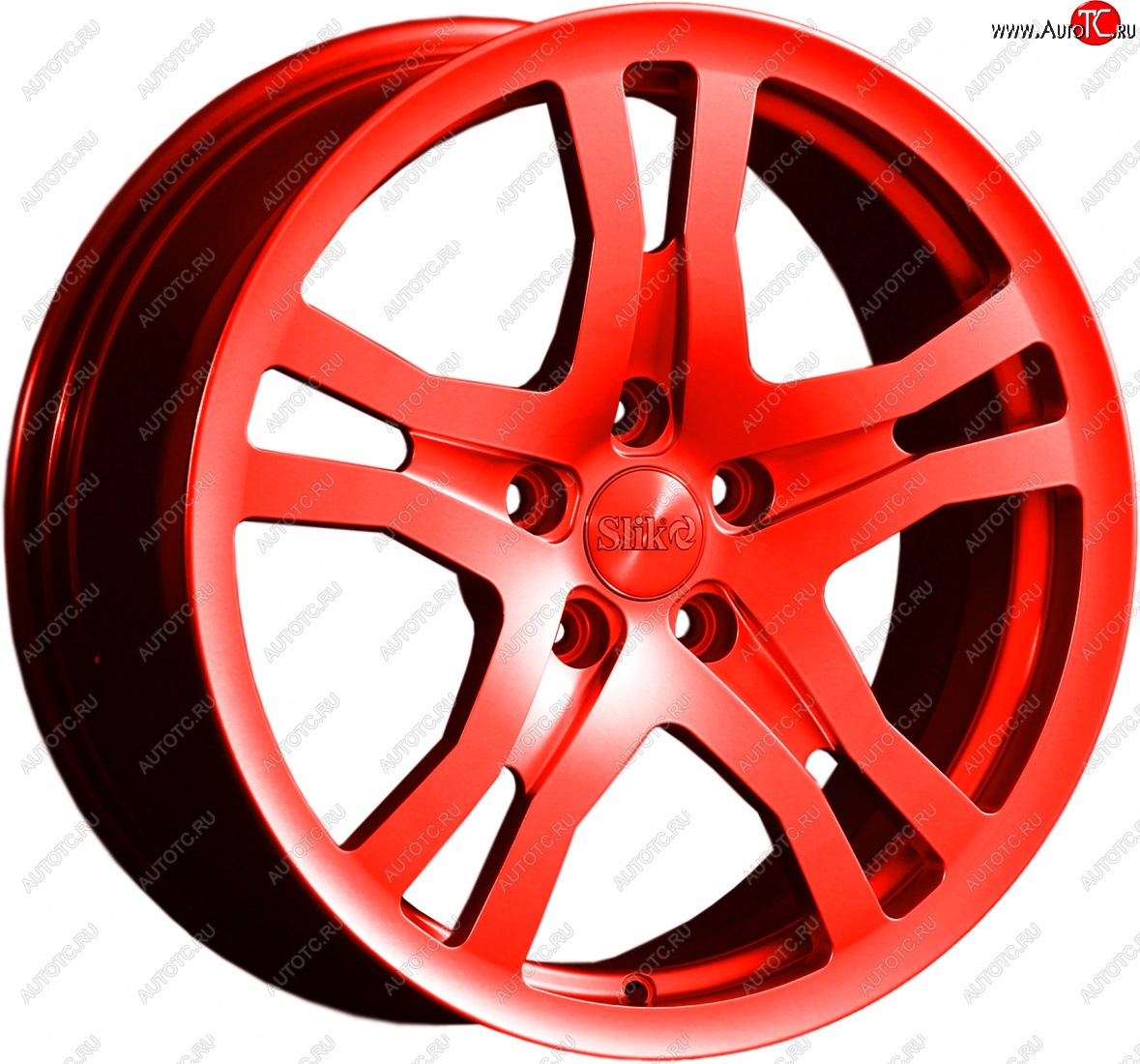 14 599 р. Кованый диск Slik classik R17x7.5 Candy RED красный 7.5x17   (Цвет: Candy RED красный 7.5x17)  с доставкой в г. Майкоп