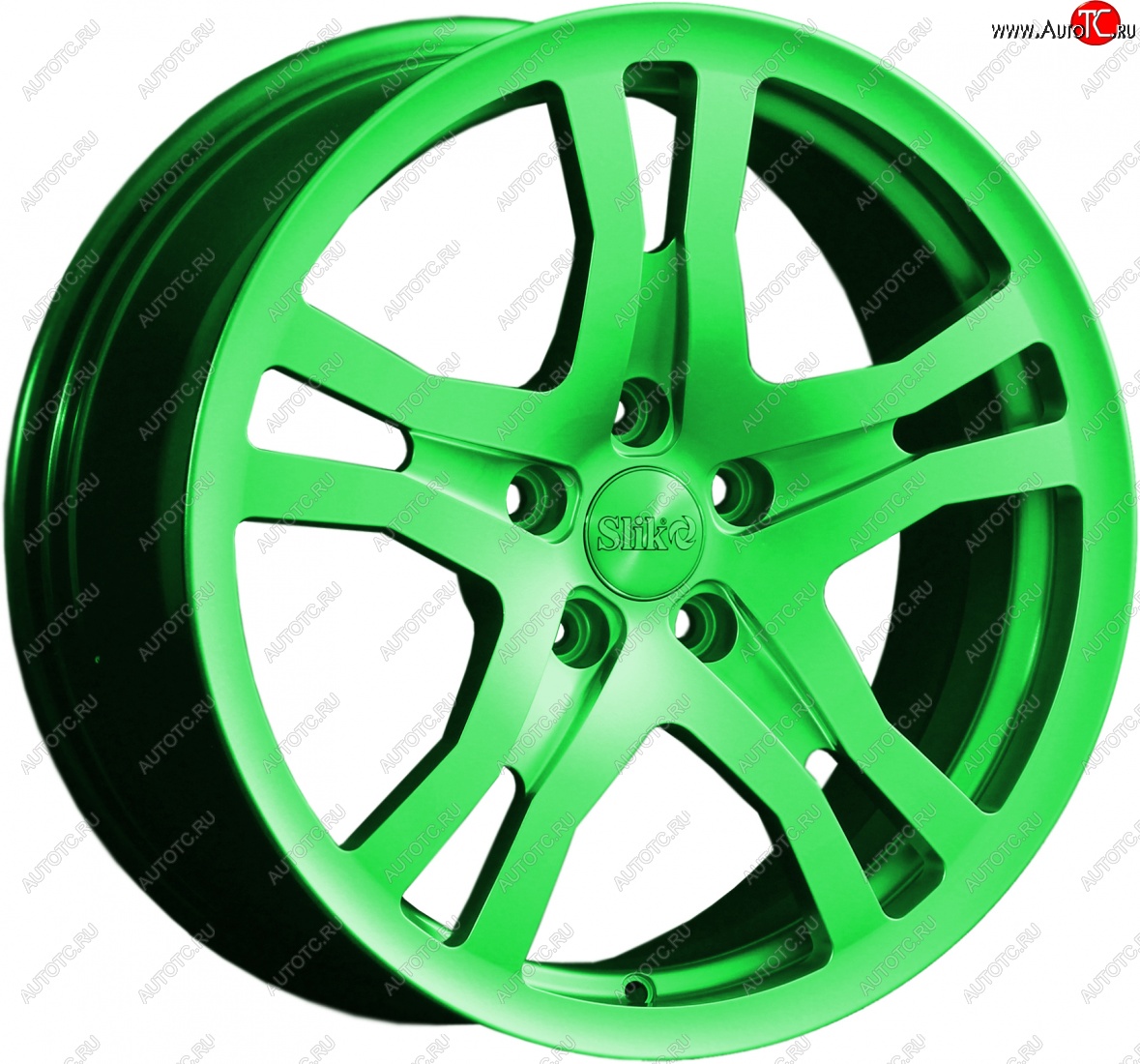 14 599 р. Кованый диск Slik classik R17x7.5 RAL 6038 ярко зеленый (6038) 7.5x17   (Цвет: 6038)  с доставкой в г. Майкоп
