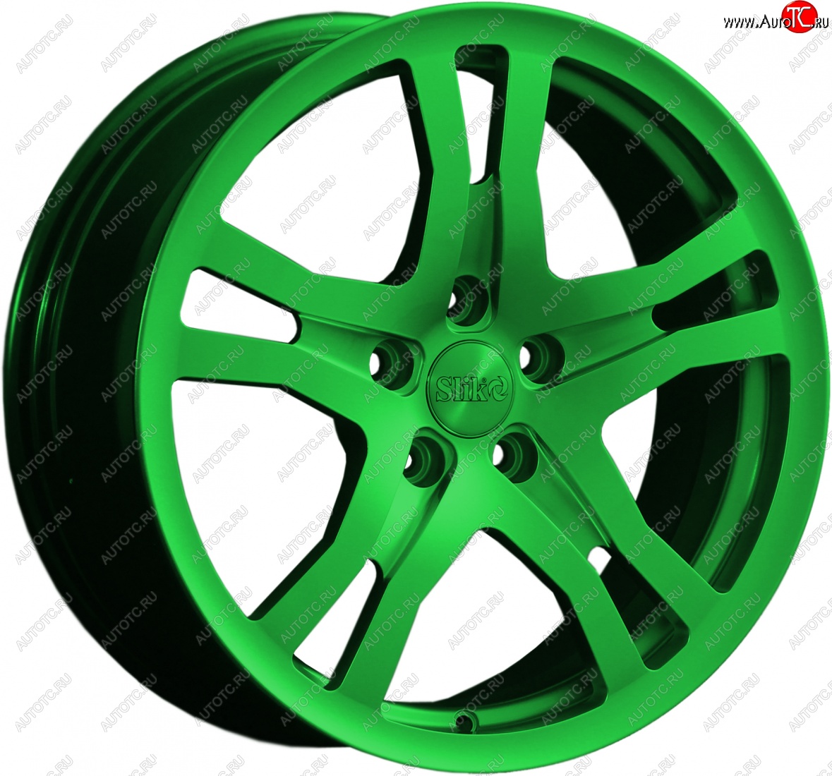 14 599 р. Кованый диск Slik classik R17x7.5 Зеленый (GREEN) 7.5x17   (Цвет: GREEN)  с доставкой в г. Майкоп