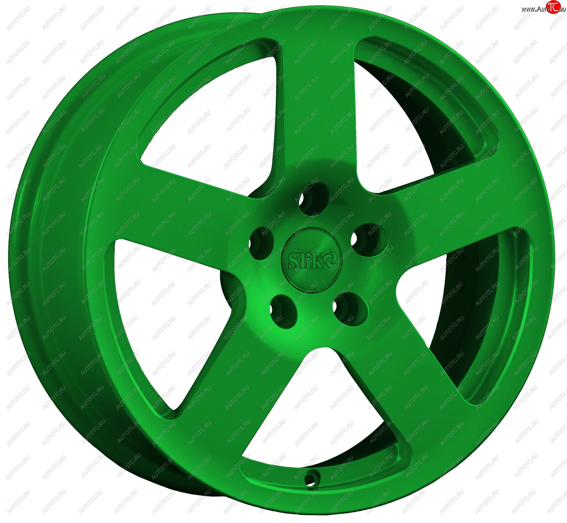 14 599 р. Кованый диск Slik classik R17x7.5 Зеленый (GREEN) 7.5x17   (Цвет: GREEN)  с доставкой в г. Майкоп