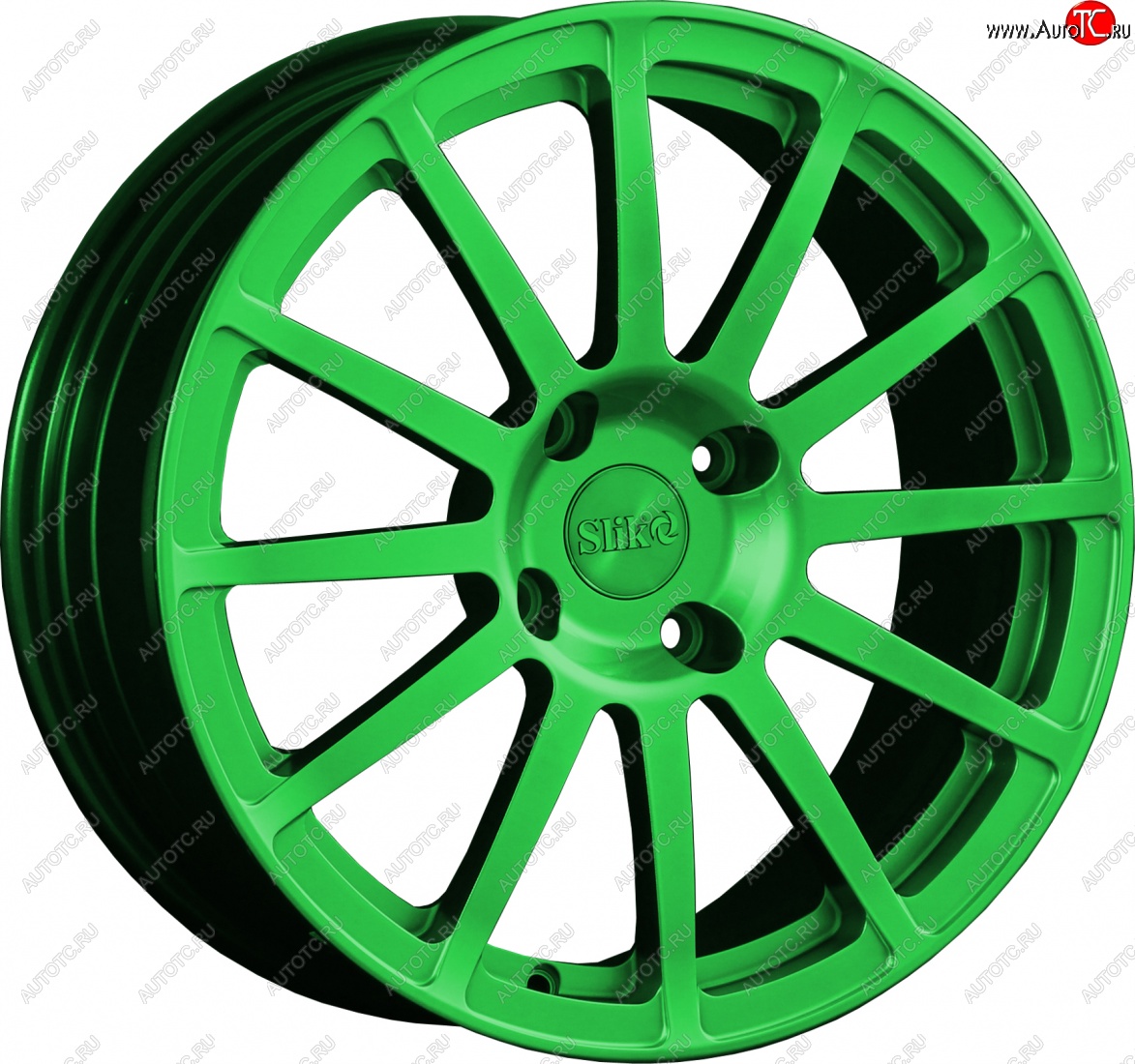 25 599 р. Кованый диск Slik classik R17x7.5 RAL 6038 ярко зеленый (6038) 7.5x17   (Цвет: 6038)  с доставкой в г. Майкоп