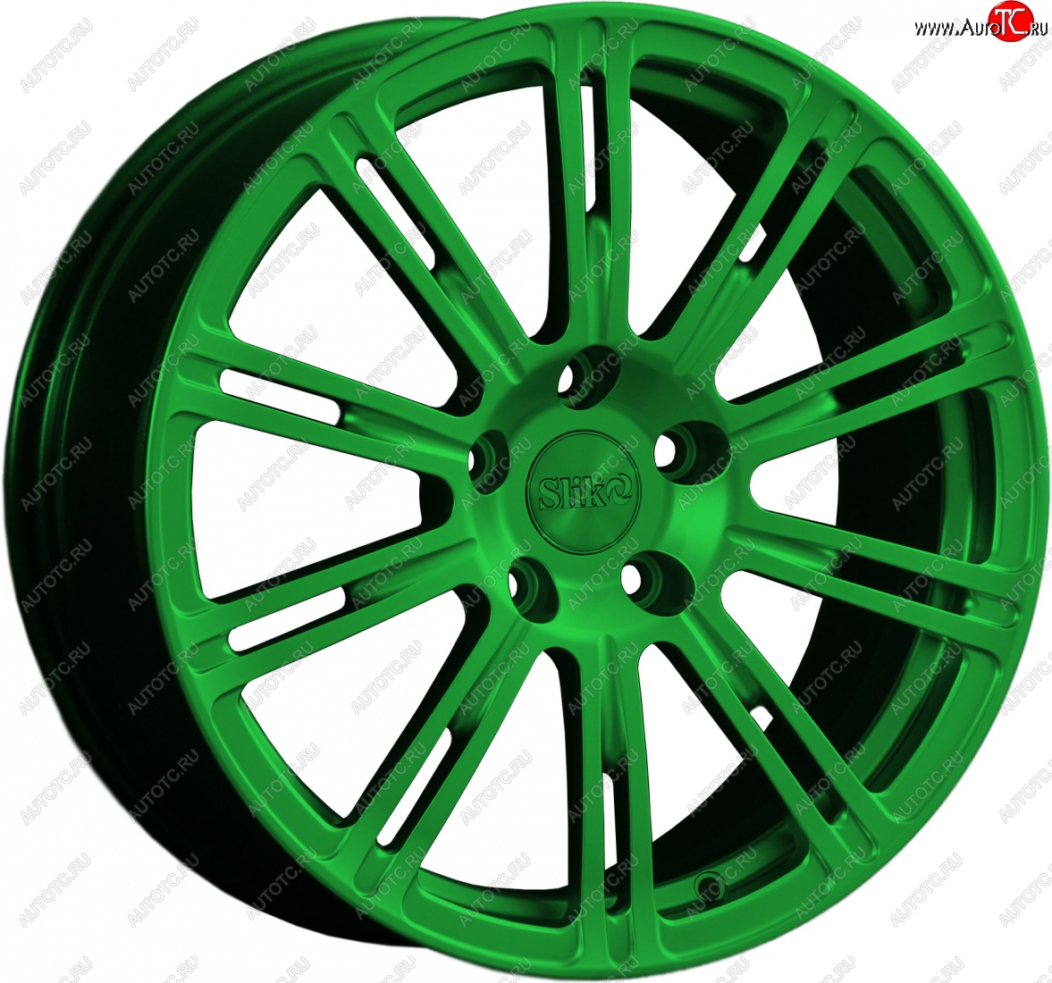 20 399 р. Кованый диск Slik classik R17x7.5 RAL 6038 ярко зеленый (6038) 7.5x17   (Цвет: 6038)  с доставкой в г. Майкоп