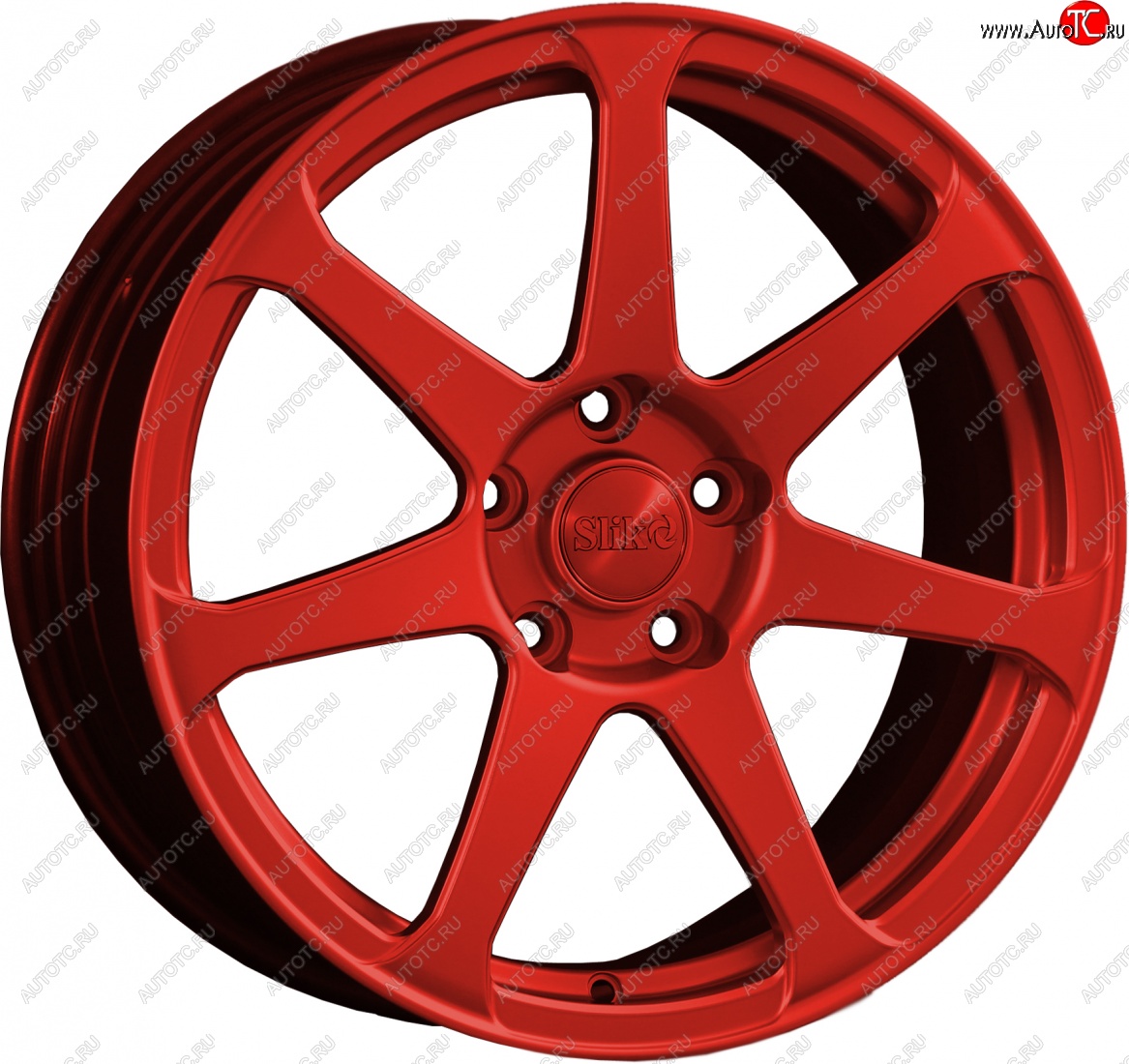 14 599 р. Кованый диск Slik classik R17x7.5 Красный (RED) 7.5x17   (Цвет: RED)  с доставкой в г. Майкоп