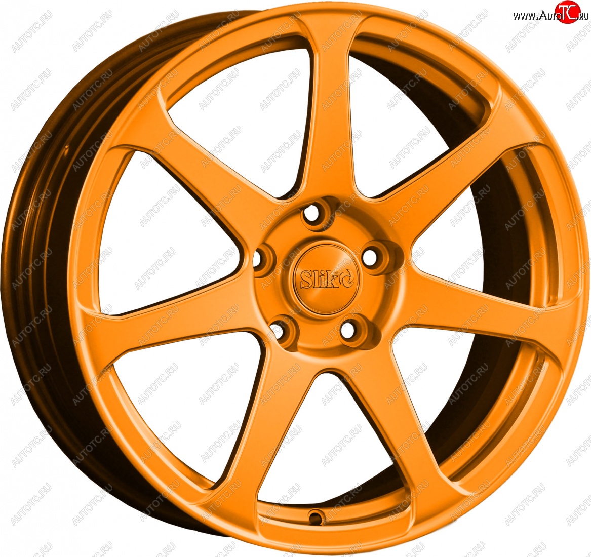 14 599 р. Кованый диск Slik classik R17x7.5 Ярко-оранжевый (ORANGE) 7.5x17   (Цвет: ORANGE)  с доставкой в г. Майкоп