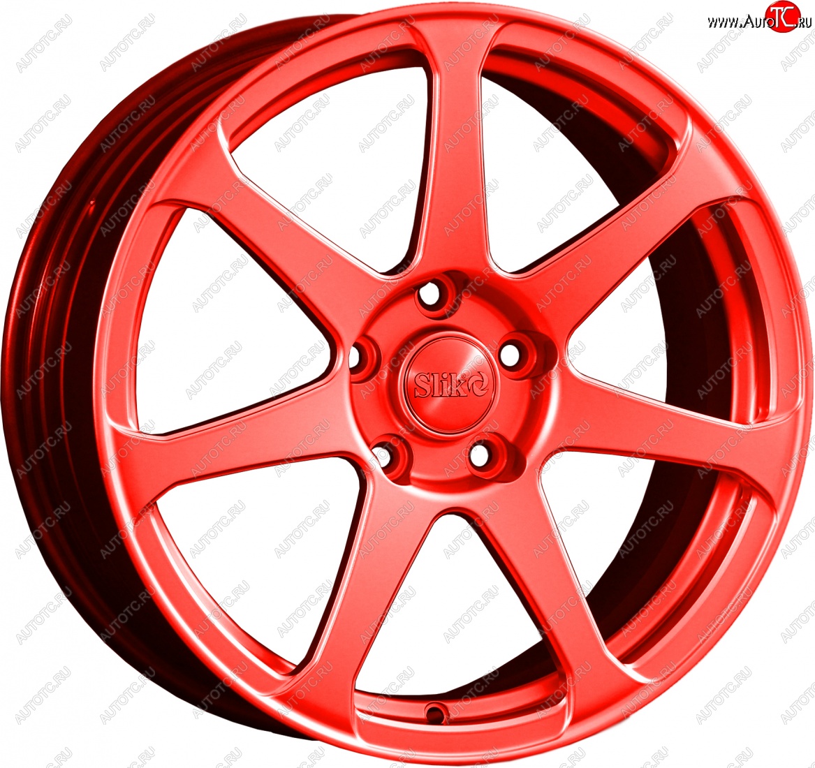 14 499 р. Кованый диск Slik classik R17x7.5 RAL 3026 ярко алый (3026) 7.5x17   (Цвет: 3026)  с доставкой в г. Майкоп