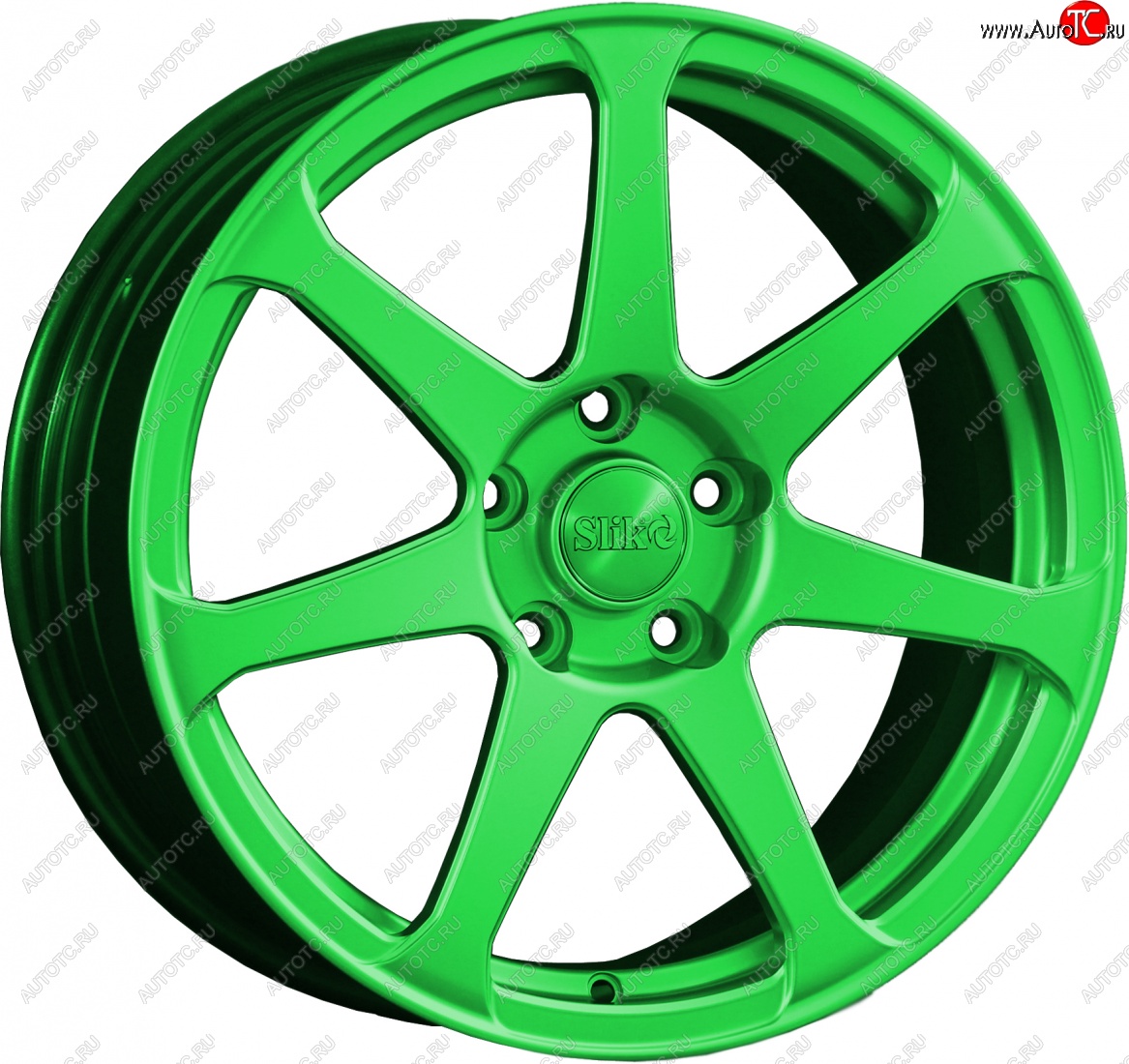 14 499 р. Кованый диск Slik classik R17x7.5 RAL 6038 ярко зеленый (6038) 7.5x17   (Цвет: 6038)  с доставкой в г. Майкоп