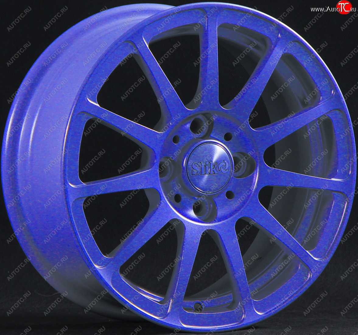 12 849 р. Кованый диск Slik Classik 5.5*14 (Cendy - blue)   (Цвет: Cendy - blue)  с доставкой в г. Майкоп