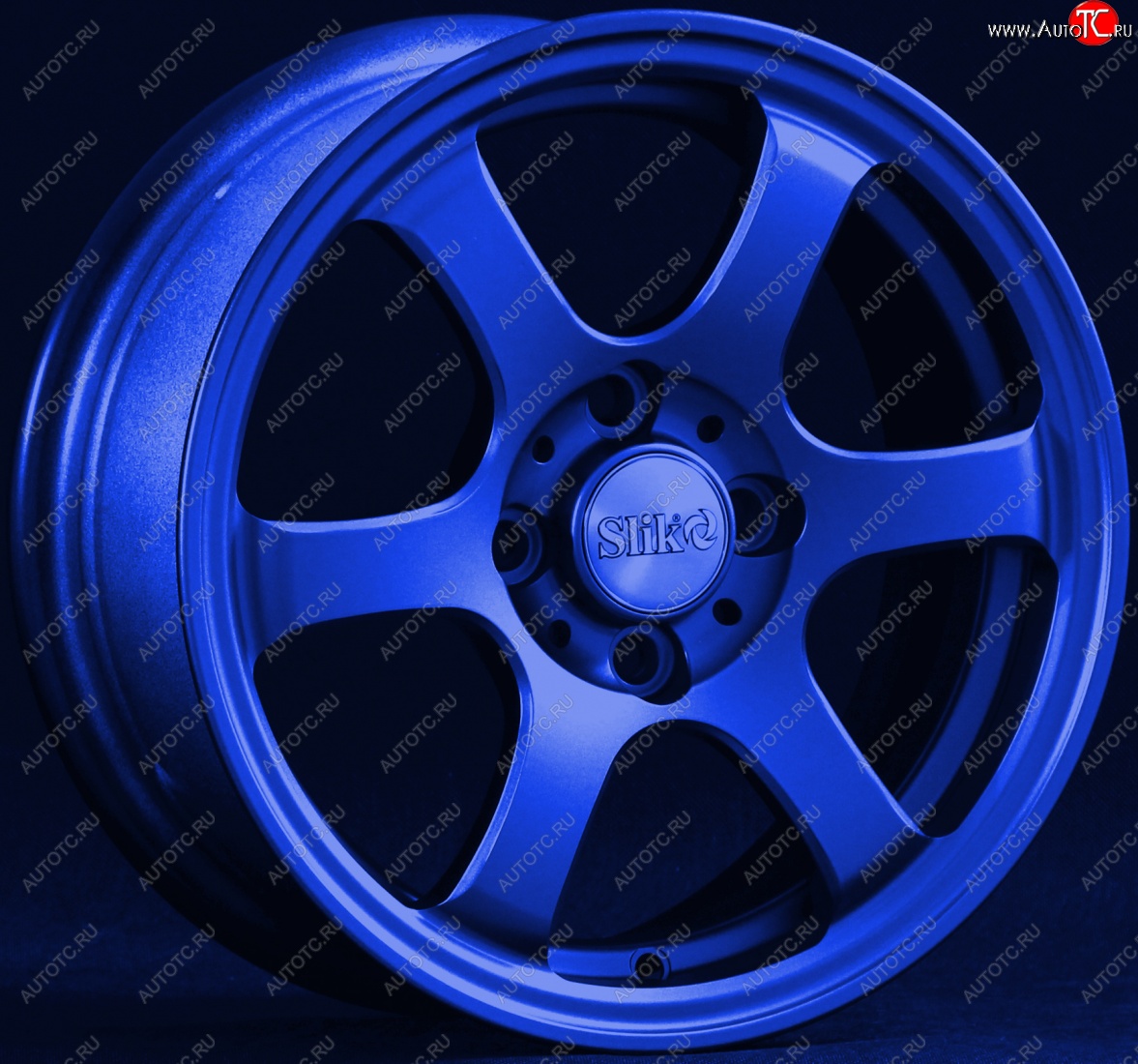 12 849 р. Кованый диск Slik Classik 5.5x14 (Candy - синий)   (Цвет: Candy - синий)  с доставкой в г. Майкоп