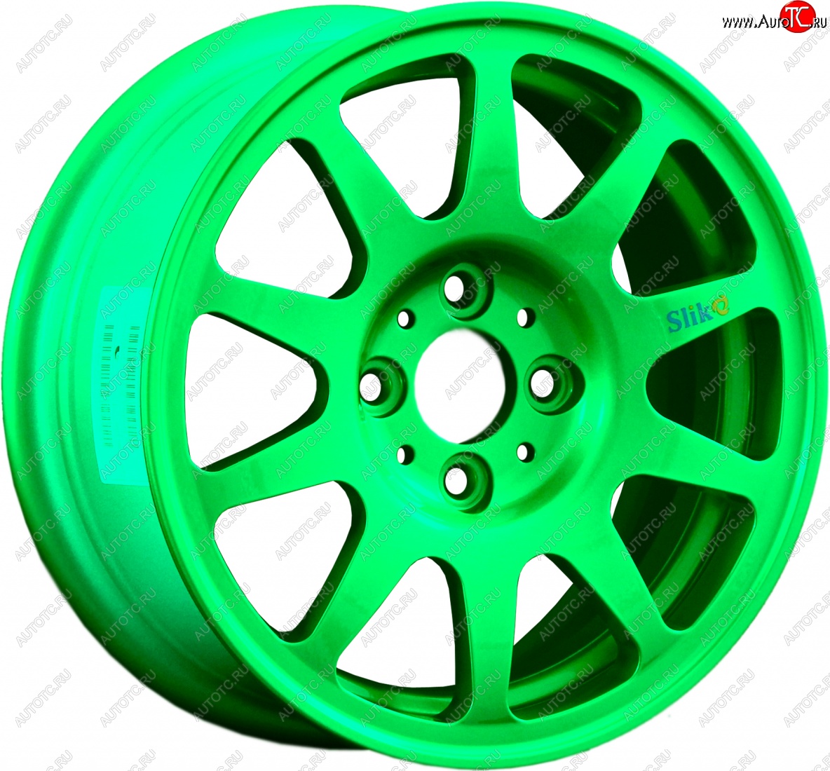 13 499 р. Кованый диск Slik Classic Sport L-1727S 6.0x14   (RAL 6038 ярко-зеленый (6038))  с доставкой в г. Майкоп