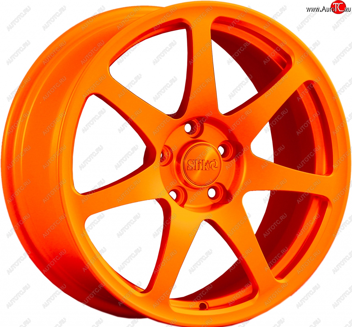 25 599 р. Кованый диск Slik Classic L-722 7.5x17   (Ярко оранжевый (ORANGE))  с доставкой в г. Майкоп