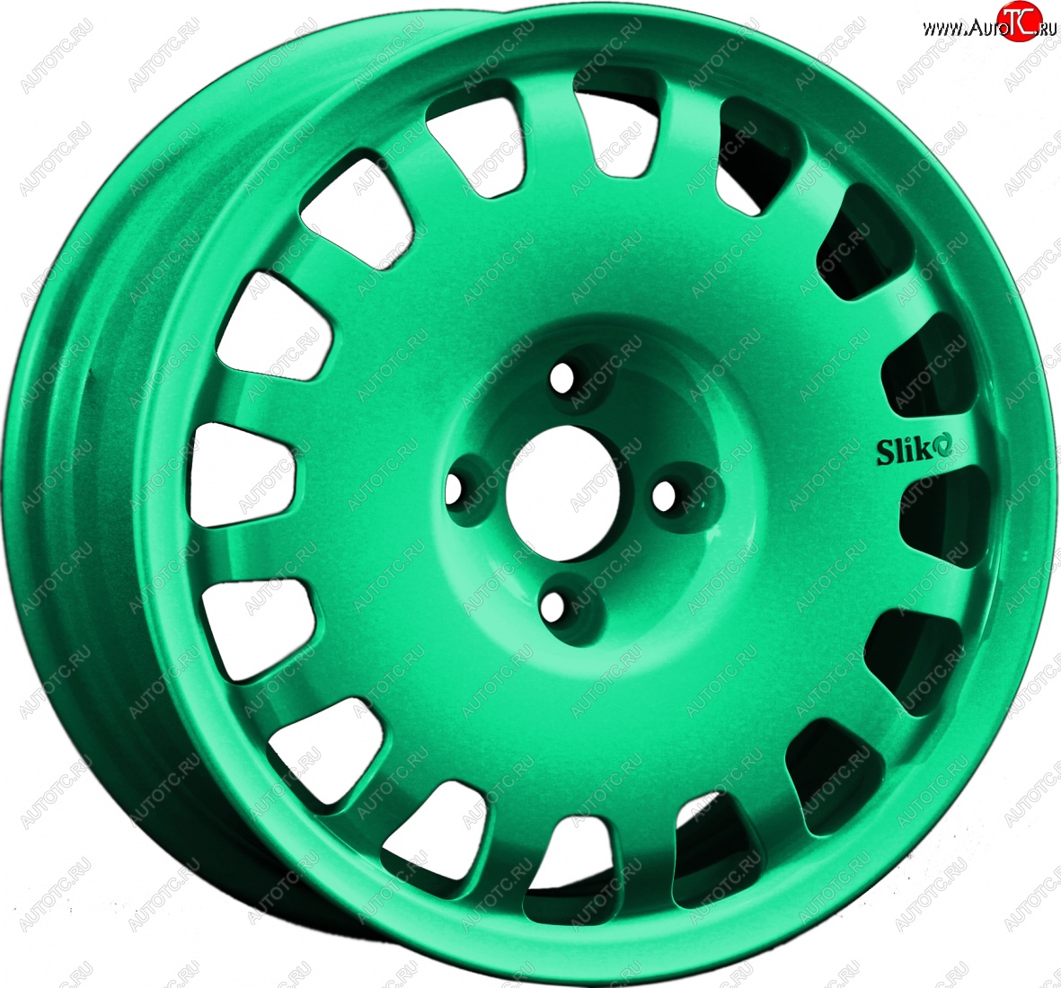 15 249 р. Кованый диск Slik Sport 6.5x15 (Candy изумрудно-зеленый) 6.5x15/4-5x98-120 D54.1-72.6   (Цвет: Candy изумрудно-зеленый)  с доставкой в г. Майкоп