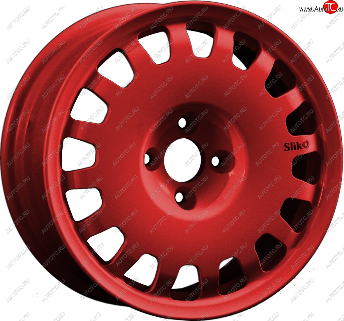 15 249 р. Кованый диск Slik Sport 6.5x15 (Candy красный) 6.5x15/4-5x98-120 D54.1-72.6   (Цвет: Candy красный)  с доставкой в г. Майкоп