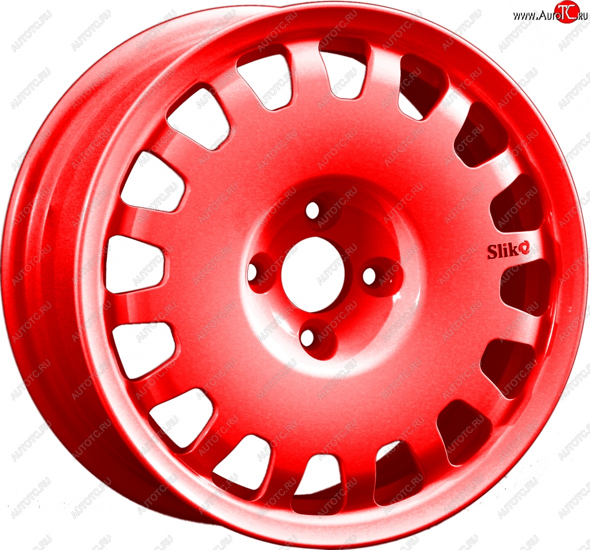 15 249 р. Кованый диск Slik Sport 6.5x15 (RAL 3026 ярко-алый) 6.5x15/4-5x98-120 D54.1-72.6   (Цвет: RAL 3026 ярко-алый)  с доставкой в г. Майкоп