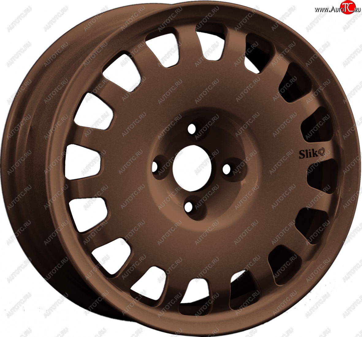 15 249 р. Кованый диск Slik Sport 6.5x15 (Металлик бронза) 6.5x15/4-5x98-120 D54.1-72.6   (Цвет: Металлик бронза)  с доставкой в г. Майкоп
