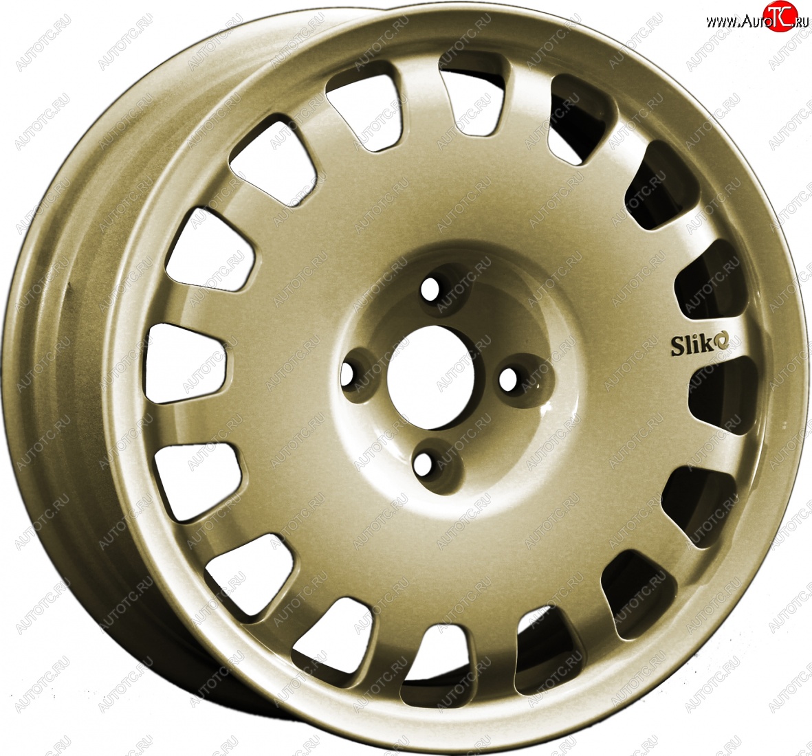 15 249 р. Кованый диск Slik Sport 6.5x15 (Металлик золотой) 6.5x15/4-5x98-120 D54.1-72.6   (Цвет: Металлик золотой)  с доставкой в г. Майкоп