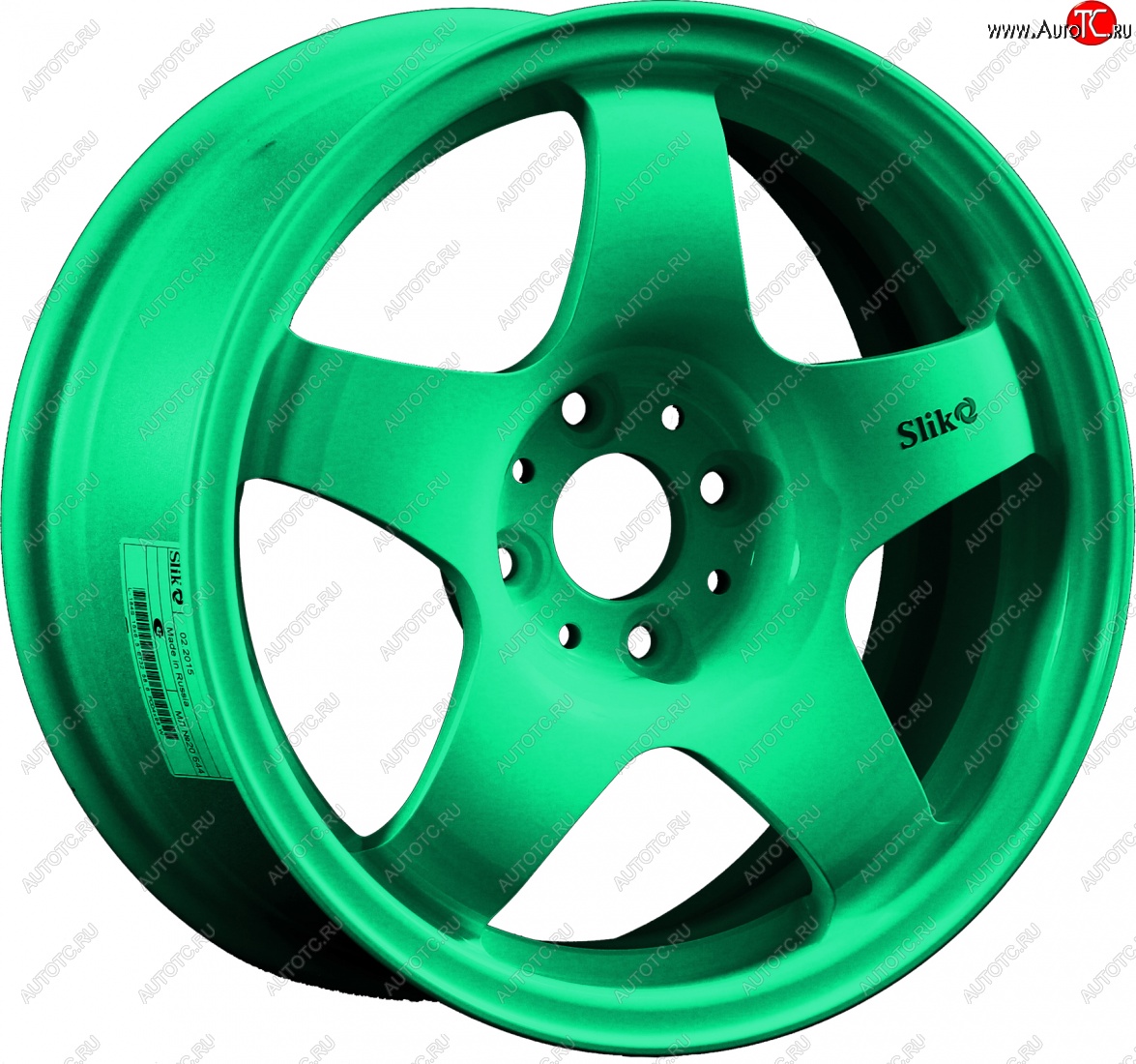 7 899 р. Кованый диск Slik Sport 6.5x15 (Candy изумрудно-зеленый) 6.5x15/4-5x98-120 D54.1-72.6   (Цвет: Candy изумрудно-зеленый)  с доставкой в г. Майкоп