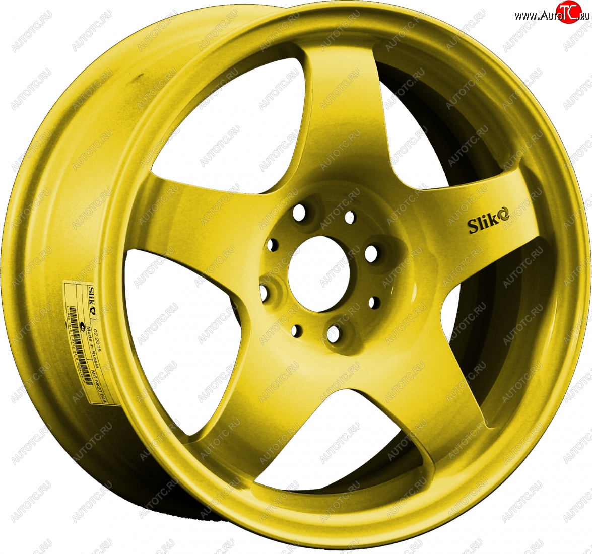 7 899 р. Кованый диск Slik Sport 6.5x15 (Ярко-желтый RAL 1021) 6.5x15/4-5x98-120 D54.1-72.6   (Цвет: Ярко-желтый RAL 1021)  с доставкой в г. Майкоп