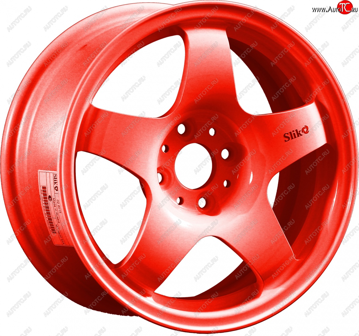 7 899 р. Кованый диск Slik Sport 6.5x15 (RAL 3026 ярко-алый) 6.5x15/4-5x98-120 D54.1-72.6   (Цвет: RAL 3026 ярко-алый)  с доставкой в г. Майкоп