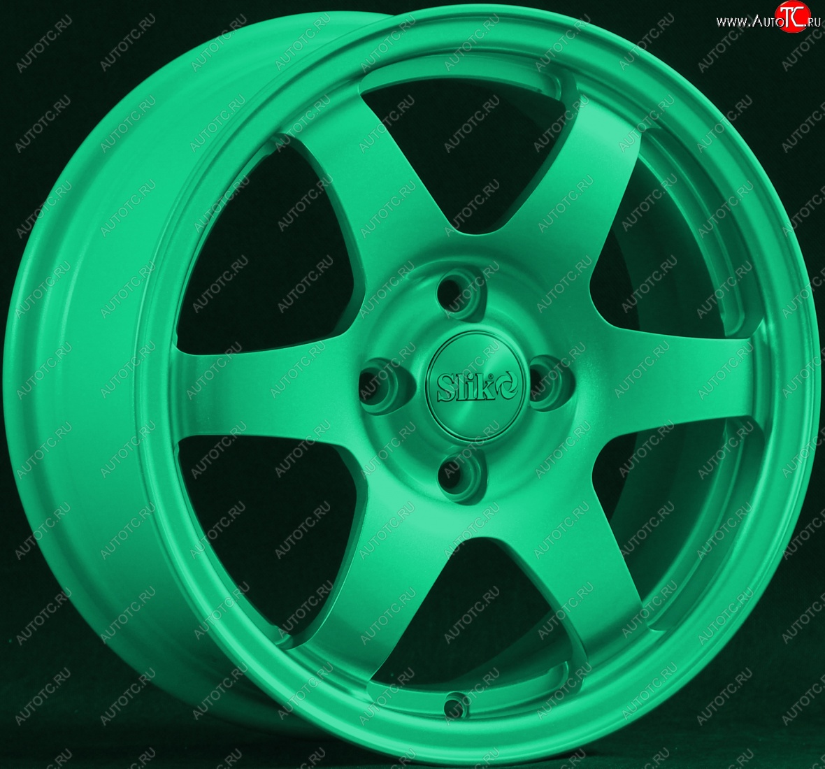 15 249 р. Кованый диск Slik Sport 6.5x15 (Candy изумрудно-зеленый)   (Цвет: Candy изумрудно-зеленый)  с доставкой в г. Майкоп
