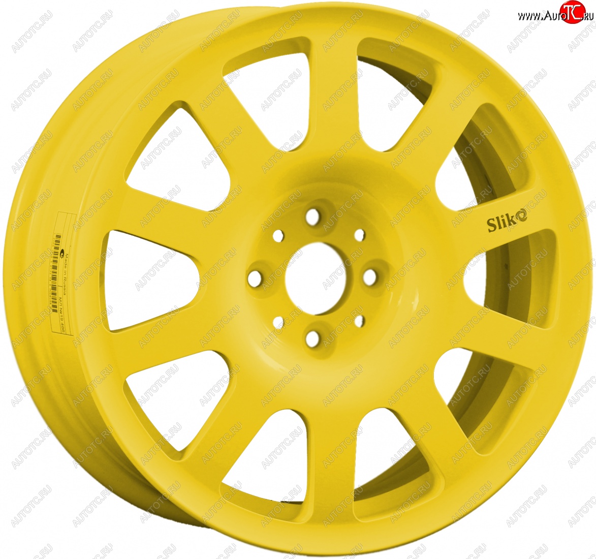 10 349 р. Кованый диск Slik SPORT R16x6.5 Ярко желтый RAL 1021 (YELLOW) 6.5x16   (Цвет: YELLOW)  с доставкой в г. Майкоп