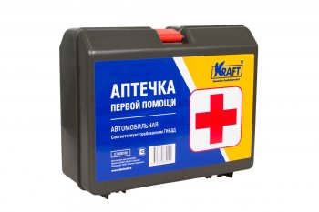 379 р. Аптечка первой помощи KRAFT (кейс) KIA Optima 2 MG седан (2005-2010)  с доставкой в г. Майкоп. Увеличить фотографию 2