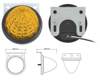 Универсальный поворотник диодный SAT (12V/24V желтый) Nissan Qashqai +2 1 J10 дорестайлинг (2008-2010) (12V)