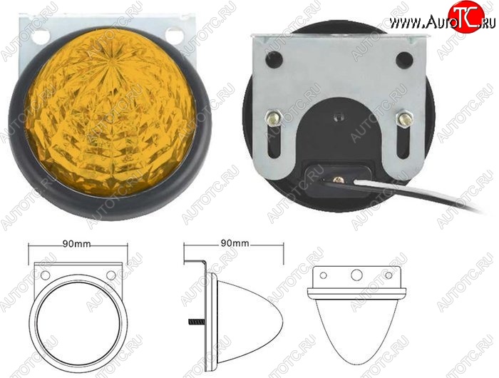579 р. Универсальный поворотник диодный SAT (12V/24V желтый) Mazda CX-3 DK рестайлинг (2018-2025) (12V)  с доставкой в г. Майкоп