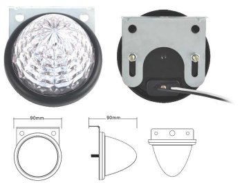 Универсальный поворотник диодный SAT (12V/24V, белый) Nissan Qashqai +2 1 J10 дорестайлинг (2008-2010) (12V)