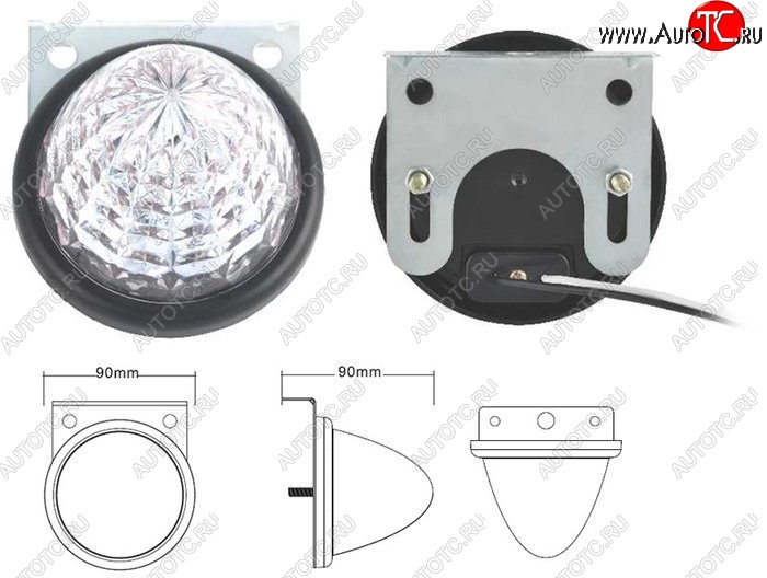 133 р. Универсальный поворотник диодный SAT (12V/24V, белый) Mazda CX-3 DK рестайлинг (2018-2025) (12V)  с доставкой в г. Майкоп