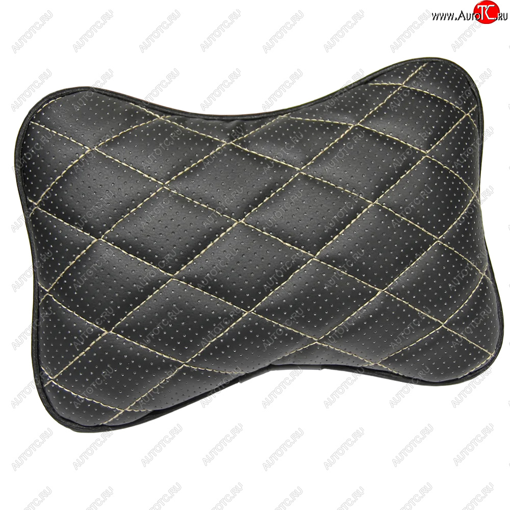 349 р. Подушка-косточка Lord Autofashion Ромб (Илана+Орегон) CITROEN C4 picasso 3D минивэн дорестайлинг (2014-2016) (Черный + Черный + Бежевый)  с доставкой в г. Майкоп