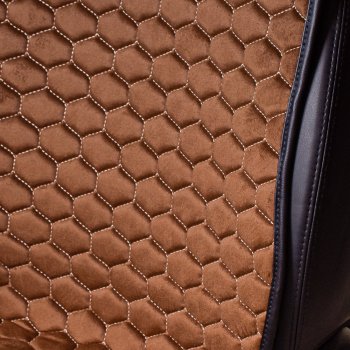 3 399 р. Комплект накидок на сиденья Lord Autofashion Тейлор (велюр, 2 места)   (Коричневый 3705)  с доставкой в г. Майкоп. Увеличить фотографию 2