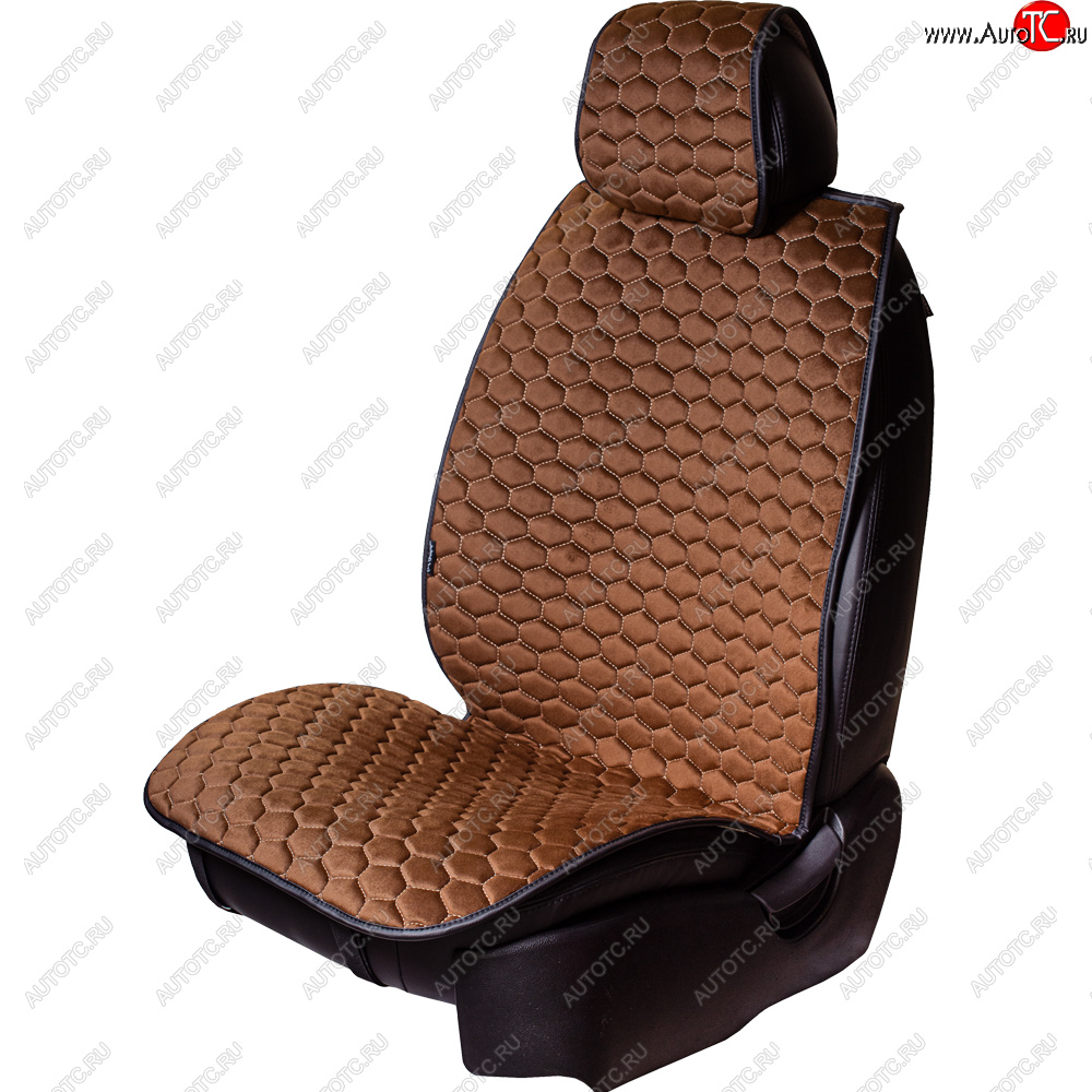 6 749 р. Комплект накидок на сиденья Lord Autofashion Тейлор (велюр, 5 мест)   (Коричневый 3705)  с доставкой в г. Майкоп