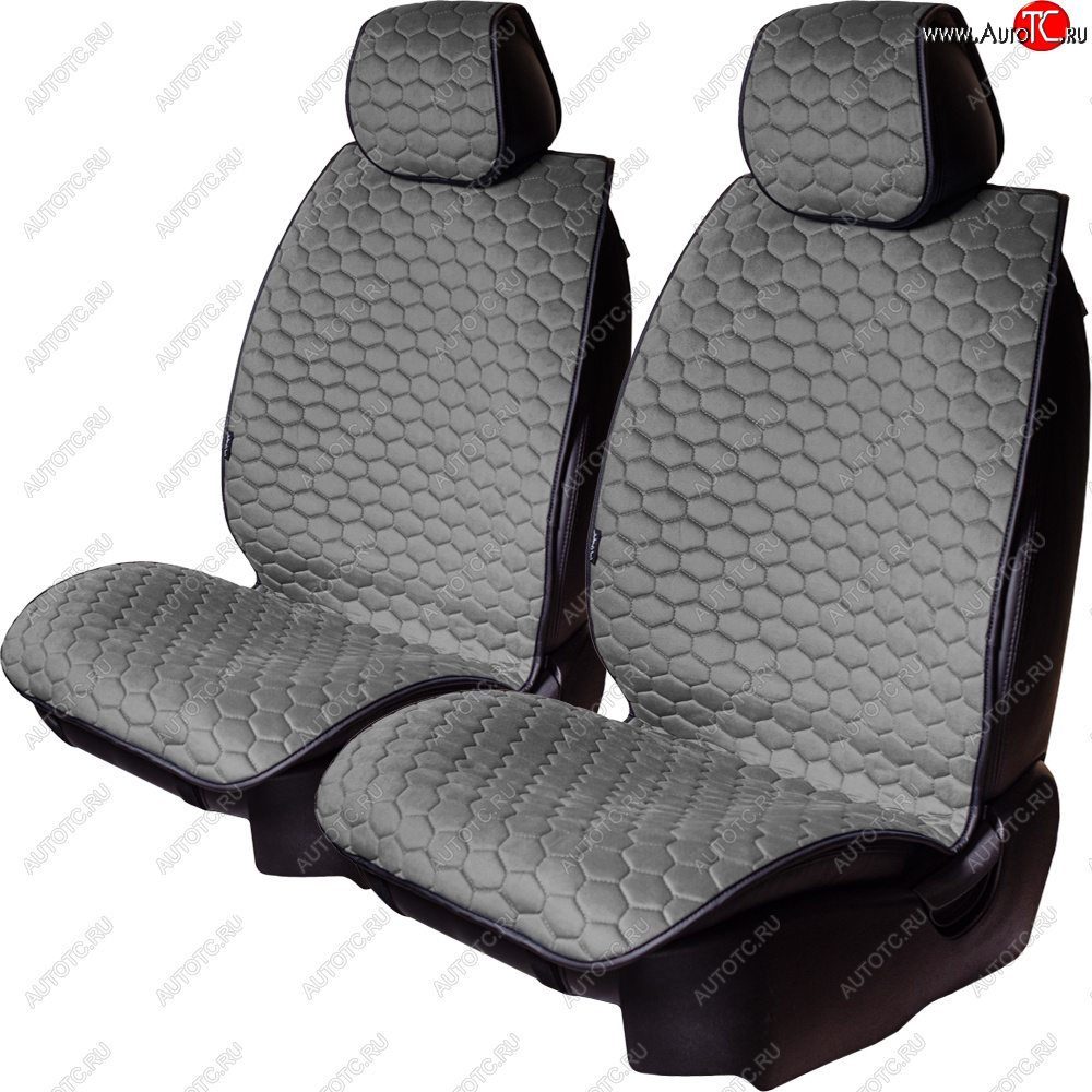 6 749 р. Комплект накидок на сиденья Lord Autofashion Тейлор (велюр, 5 мест)   (Серый 715)  с доставкой в г. Майкоп
