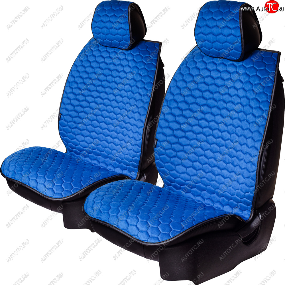 6 749 р. Комплект накидок на сиденья Lord Autofashion Тейлор (велюр, 5 мест)   (Синий 2650)  с доставкой в г. Майкоп