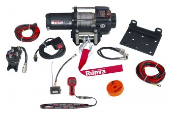 20 999 р. Лебёдка электрическая 2500A lbs 1140 кг Runva Suzuki Jimny JB23/JB43 2-ой рестайлинг (2012-2018) (стальной трос)  с доставкой в г. Майкоп. Увеличить фотографию 3
