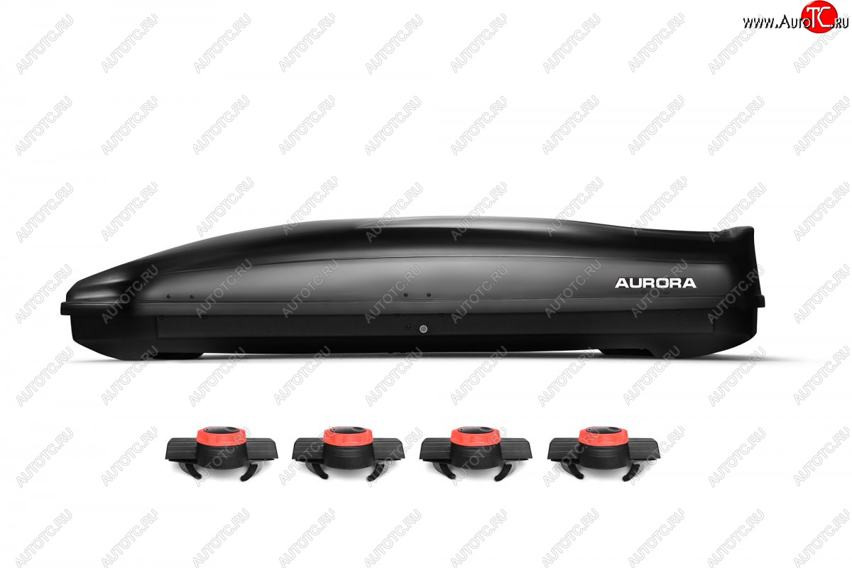 27 899 р. Багажный бокс AURORA (560 л/213x84x42 см, двусторонний, крепление краб) на крышу   (Black Metallic Glossy)  с доставкой в г. Майкоп